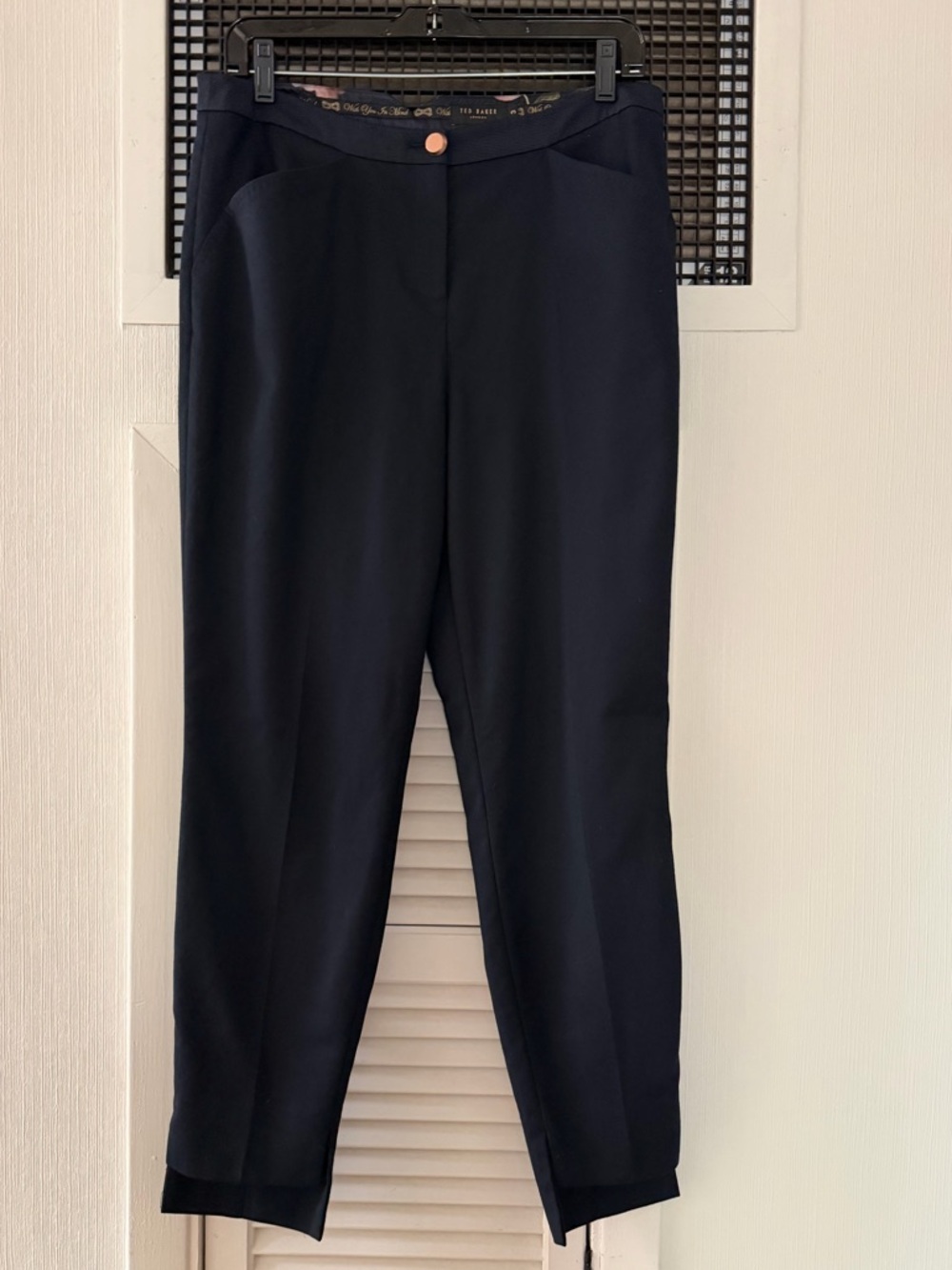 Ted Baker London women’s Navy Blue Business Casual Trousers Sz 3 / US 8